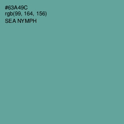 #63A49C - Sea Nymph Color Image