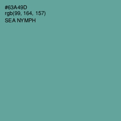 #63A49D - Sea Nymph Color Image