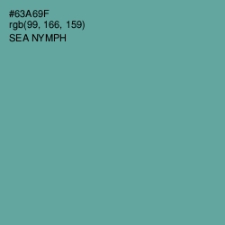 #63A69F - Sea Nymph Color Image