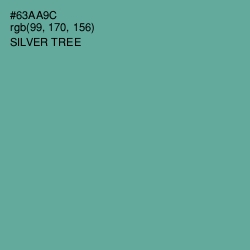 #63AA9C - Silver Tree Color Image