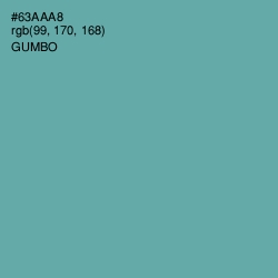 #63AAA8 - Gumbo Color Image