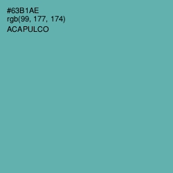 #63B1AE - Acapulco Color Image