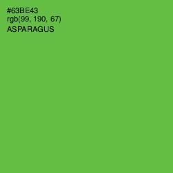 #63BE43 - Asparagus Color Image