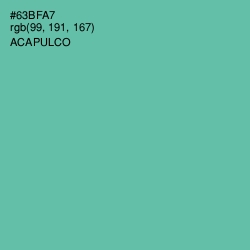 #63BFA7 - Acapulco Color Image