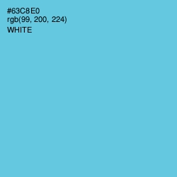 #63C8E0 - Turquoise Blue Color Image