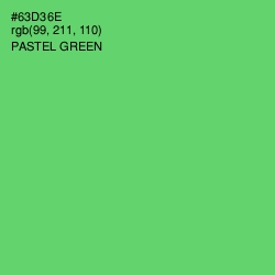 #63D36E - Pastel Green Color Image