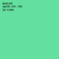 #63E09F - De York Color Image