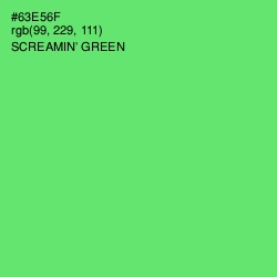 #63E56F - Screamin' Green Color Image