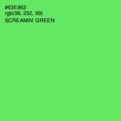 #63E863 - Screamin' Green Color Image