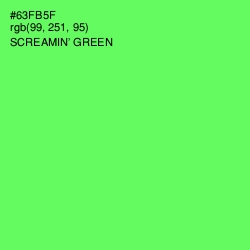 #63FB5F - Screamin' Green Color Image