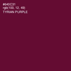 #640C31 - Tyrian Purple Color Image