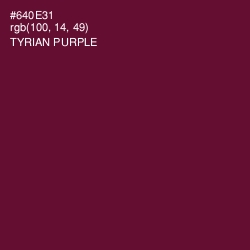 #640E31 - Tyrian Purple Color Image