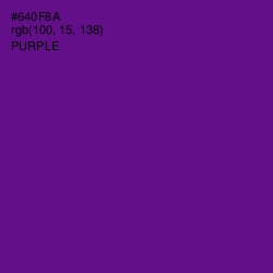 #640F8A - Purple Color Image