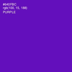 #640FBC - Purple Color Image