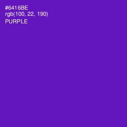 #6416BE - Purple Color Image