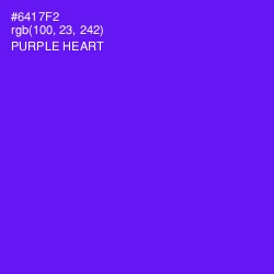 #6417F2 - Purple Heart Color Image