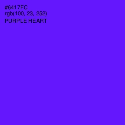 #6417FC - Purple Heart Color Image