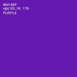 #6418AF - Purple Color Image