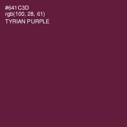 #641C3D - Tyrian Purple Color Image