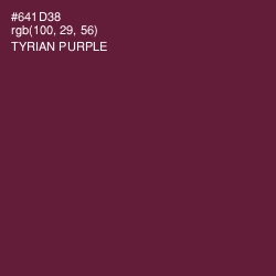 #641D38 - Tyrian Purple Color Image