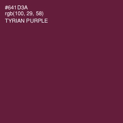 #641D3A - Tyrian Purple Color Image