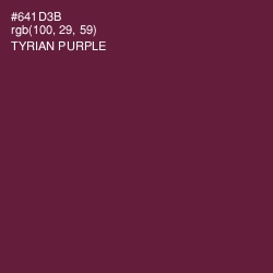 #641D3B - Tyrian Purple Color Image
