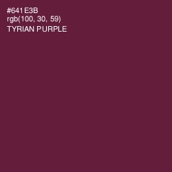 #641E3B - Tyrian Purple Color Image