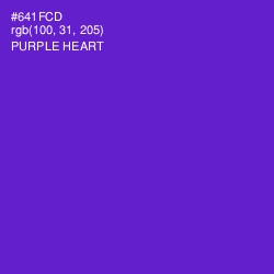 #641FCD - Purple Heart Color Image