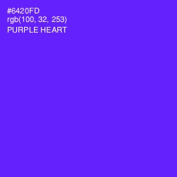 #6420FD - Purple Heart Color Image