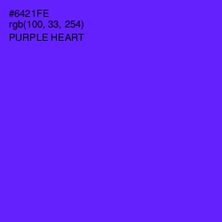 #6421FE - Purple Heart Color Image