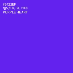 #6422EF - Purple Heart Color Image