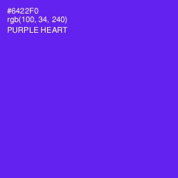 #6422F0 - Purple Heart Color Image