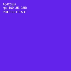 #6423EB - Purple Heart Color Image