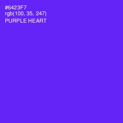 #6423F7 - Purple Heart Color Image