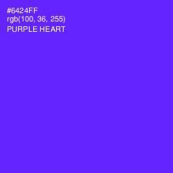 #6424FF - Purple Heart Color Image