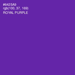 #6425A9 - Royal Purple Color Image