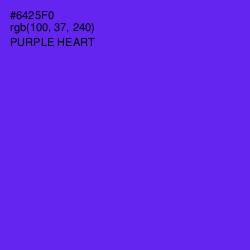 #6425F0 - Purple Heart Color Image