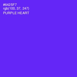 #6425F7 - Purple Heart Color Image