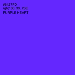 #6427FD - Purple Heart Color Image