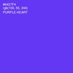 #6437F4 - Purple Heart Color Image