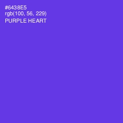 #6438E5 - Purple Heart Color Image