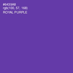 #6439A8 - Royal Purple Color Image