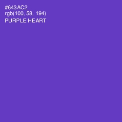 #643AC2 - Purple Heart Color Image