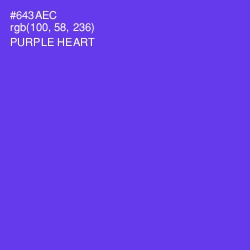 #643AEC - Purple Heart Color Image