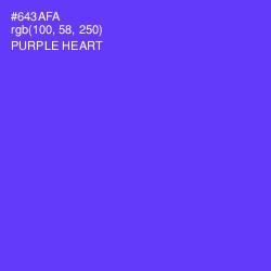 #643AFA - Purple Heart Color Image