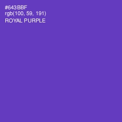 #643BBF - Royal Purple Color Image