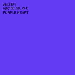 #643BF1 - Purple Heart Color Image