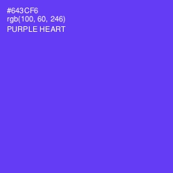 #643CF6 - Purple Heart Color Image