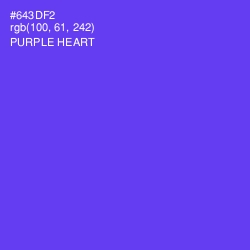 #643DF2 - Purple Heart Color Image