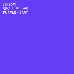 #643DF4 - Purple Heart Color Image